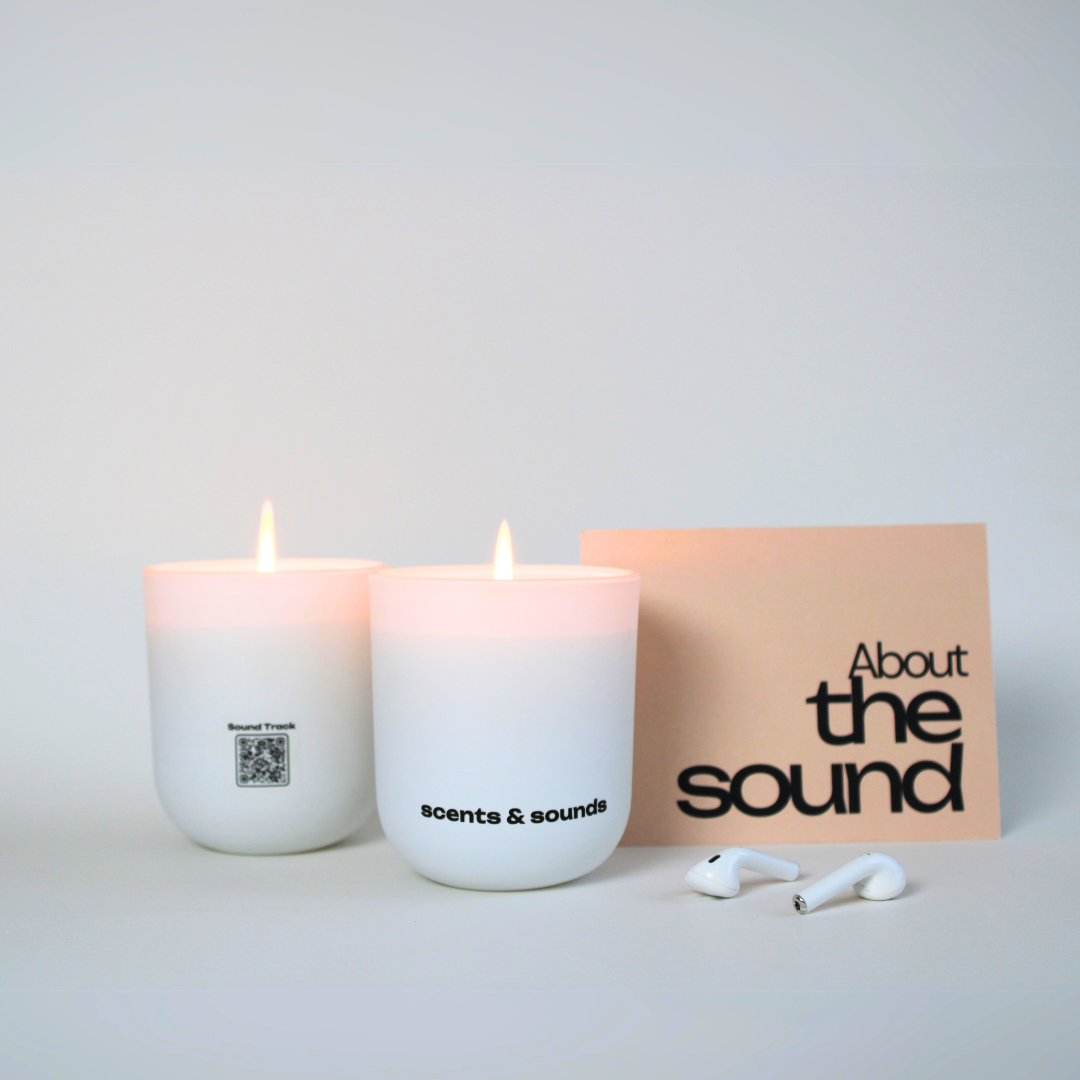 Power Down - 8 oz Candle with Calming Music for Relaxation